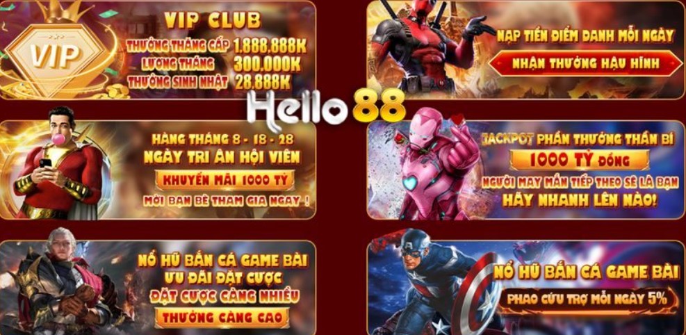 Danh sách các chương trình Khuyến mãi Hello88 mới nhất